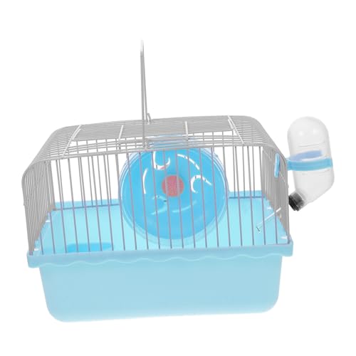 TOYANDONA Hamsterkäfig Tragbare Transportbox Für Hamster Rosa Tragbarer Käfig Käfige Zubehör Hamster Tragetasche Hamstertrage Mit Wasserflasche Reisen Träger Transporthamster Abs Blue von TOYANDONA