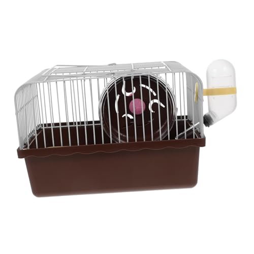 TOYANDONA Hamsterkäfig Tragbare Transportbox Für Hamster Wasser Träger Haustier Zubehör Chinchilla Klein Käfige Hamster Tragetasche Hängematte Reisen Tragbarer Hamster-reisekäfig Abs Brown von TOYANDONA