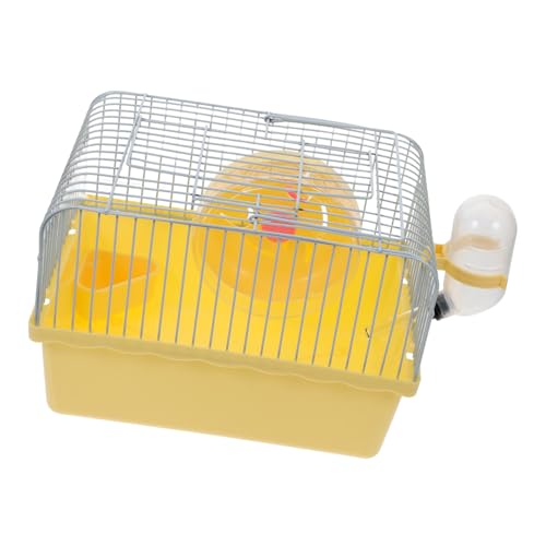 TOYANDONA Hamsterkäfig klein Zwinger Wasser Haustier Träger Hamster transportbox Hamster zubehör Reisekäfig für Hamster Hamstertransportkäfig Tragbarer Transportkäfig für Hamster Abs Yellow von TOYANDONA