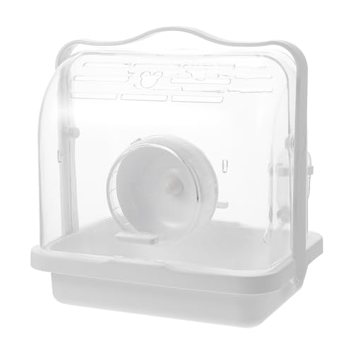 TOYANDONA Hamsterkäfig mit Praktischem Tragegriff Transparenter Wärmeisolierter Kleintierkäfig für Hamster Mäuse Frettchen und Weitere Kleine Haustiere Tragbar für Ausflüge und Reisen von TOYANDONA