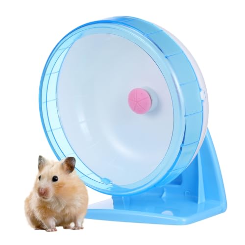 TOYANDONA Hamsterrad für Kleine Haustiere Großer Leiser Laufrad für Hamster Meerschweinchen Rennmäuse Stabiler Stand Verstellbar aus Robustem für Sicheres von TOYANDONA