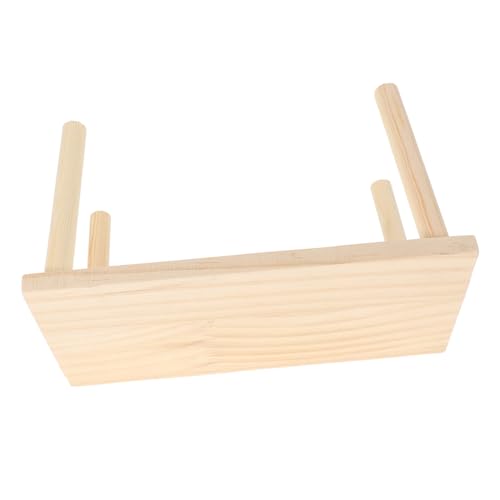 TOYANDONA Hamsterständer-plattformspielzeug Hamsterspielplattform Aus Holz Chinchillakäfigzubehör Aus Holz Kleine Hamsterplattform Plattformspielzeug Für Kleintiere Hölzern von TOYANDONA