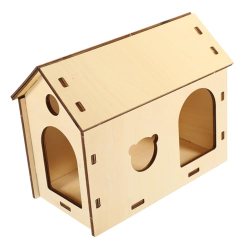 TOYANDONA Hamsterversteck aus Natürlichem Bissfestem Holz DIY Holzhaus für Kleine Nager Robustes Schlaf und Spielhaus Ganzjährig Geeignet Pflegeleicht und Sicher für Hamster und Kleintiere TOYANDONA Hamsterversteck aus Natürlichem Bissfestem Holz DIY Holzhaus für Kleine Nager Robustes Schlaf und Spielhaus Ganzjährig Geeignet Pflegeleicht und Sicher für Hamster und Kleintiere von TOYANDONA