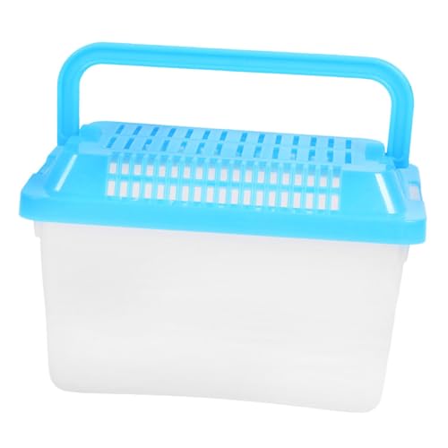 TOYANDONA Handlicher Transparenter Fischtank für Goldfische Schildkröten und Hamster Tragbare Aquarienbox mit Optimaler Belüftung und Vielseitiger Nutzung für Haustiere für Reisen und von TOYANDONA