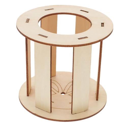 TOYANDONA Hasengrasständer Hasenhalter Häschen-Feeder Heufutterspender Aus Holz Kaninchen -heu -Feeder Futterautomat Aus Holz Heufütterung Heuhändler Für Meerschweinchen Hölzern von TOYANDONA