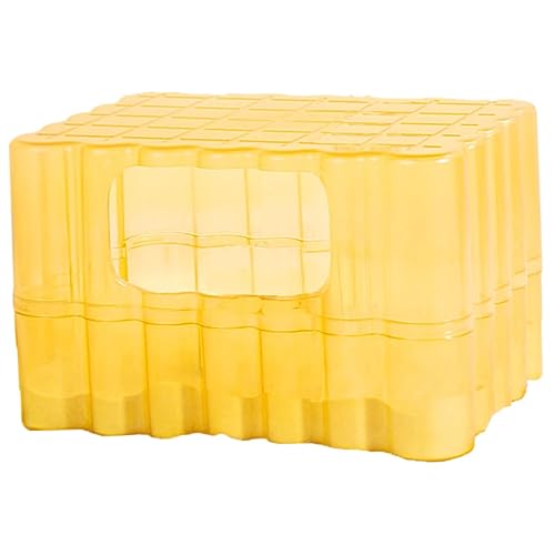 TOYANDONA Hamsterbadewanne Keksförmig Für Haushalt Verschleißfester Transparenter Badebehälter Kleiner Sandkasten Als Hamsterzubehör Mit Glatten Kanten Für Zarte Pflege von TOYANDONA