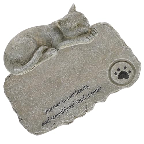 TOYANDONA Haustier Gedenkstein Katzen Gedenkstein Katzenstatue Haustier Gedenktafel Gedenkstatue Haustier Grabsteine ​​Für Katzen Katzen Grabstein Katzen Verlust Gedenkstein von TOYANDONA