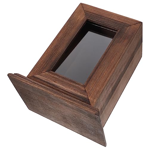 TOYANDONA Haustier-Gedenkurne Haustier-Denkmal Katzenurne Rahmen Hundeurnen für Asche Mutter Haustier-Gedenkschatulle Katzen-Denkmal Hundedenkmal hölzern Light Brown von TOYANDONA