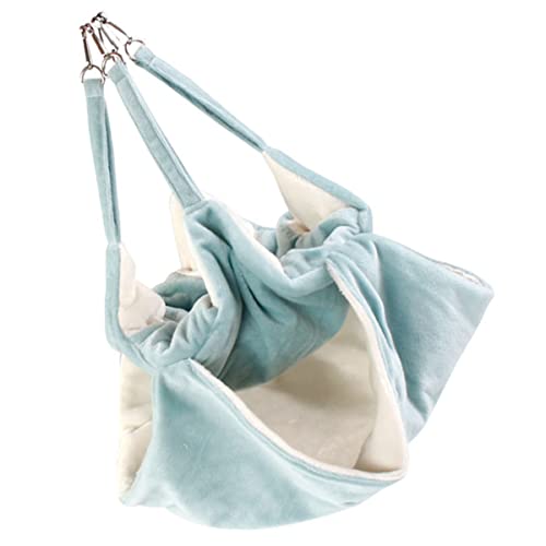 TOYANDONA Haustier Hängematte Für Hamster Flanell Doppellagig Warmes Bett Für Kleine Und Entspannen Mit Haken Für Frettchen Chinchillas von TOYANDONA