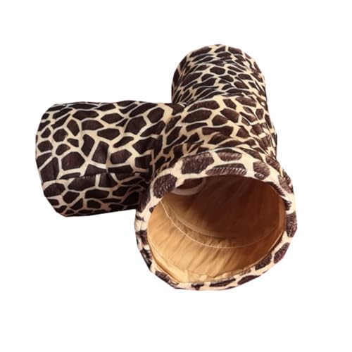 TOYANDONA Haustier Hamster Tunnel Hasen Tiergeschenk Guinea Pig Toys rattenspielzeuge klein Meerschweinchen groß Kaninchen Mäuse Tunnel Haustierbedarf Flanell Leopard von TOYANDONA