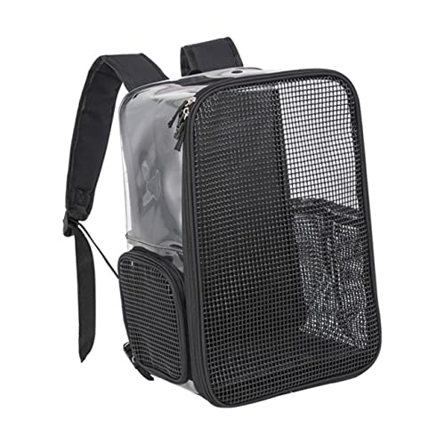TOYANDONA Haustier Rucksack Transparent Tragetasche für Katzen Atmungsaktiver Pet Travel Rucksack mit Großem Fassungsvermögen für Ausflüge und Reisen für Kleine Haustiere von TOYANDONA