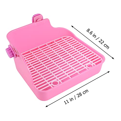 TOYANDONA Haustier Toilette Töpfchentrainer für Kleintiere Pinke Hamster Kaninchen Frettchen Meerschweinchen Töpfchentraining Wandgestaltung für Sauberen Boden Langlebig von TOYANDONA