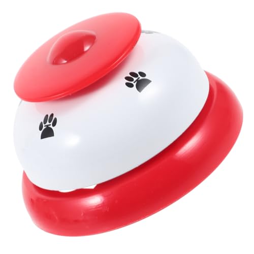 TOYANDONA Haustier Trainingsglocke mit Pfotenabdruck Langlebiges Kunststoff Trainingsspielzeug für Welpen und Kleine Hunde für Stubenreinheit und Kommunikationssignal Beim Toilettentraining von TOYANDONA