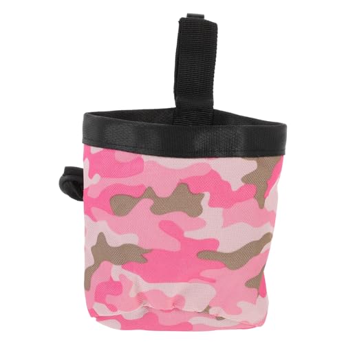 TOYANDONA Haustier tragbar Leckerli-Trainingstasche für Hunde Ausbildung Leckerli-Snacktasche für Hündchen Welpe Hundebeutel Beutel für Hundefutter im Freien Hundetasche Oxford-Stoff Rosa von TOYANDONA
