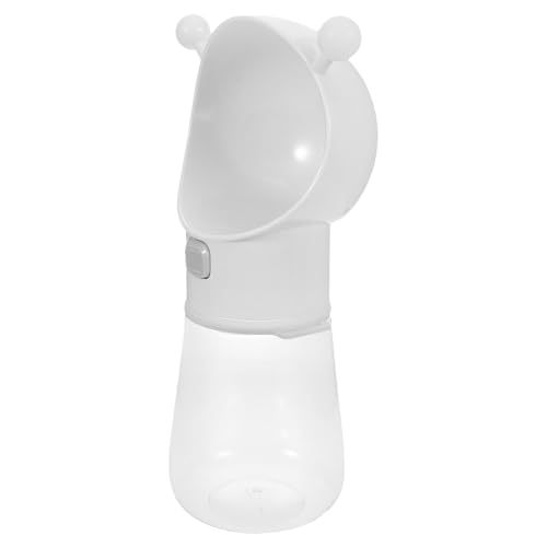 TOYANDONA Haustier tragbarer Wasserbecher Hund Wasserbecher tragbare Futterstation für Haustiere Haustierwasserflasche Wasserspender für Welpen Haustier-Outdoor-Cup Hundegingzubehör PVC Weiß von TOYANDONA