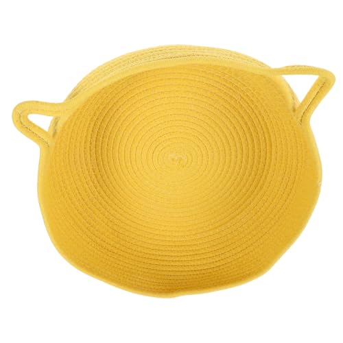 TOYANDONA Haustierbett für Gewebte drinnen Hundebett waschbar katzenbett katzenhaus katzenkorb katzenkörbchen Katzenschlafversorgung Katzennest aus Stroh ruhendes Nest Baumwollseil Yellow TOYANDONA Haustierbett für Gewebte drinnen Hundebett waschbar katzenbett katzenhaus katzenkorb katzenkörbchen Katzenschlafversorgung Katzennest aus Stroh ruhendes Nest Baumwollseil Yellow von TOYANDONA