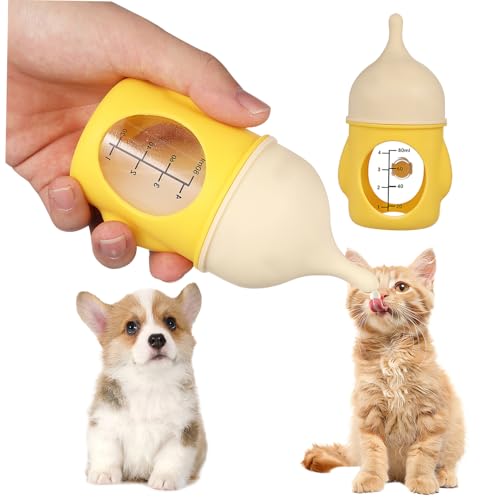 TOYANDONA Haustierflaschensauger Kätzchen Fütterungsflasche Kätzchen Flasche Welpenflaschen Zum Stillen Welpenfütterungsflaschen Für Neugeborene Wiederverwendbare Milchflasche von TOYANDONA