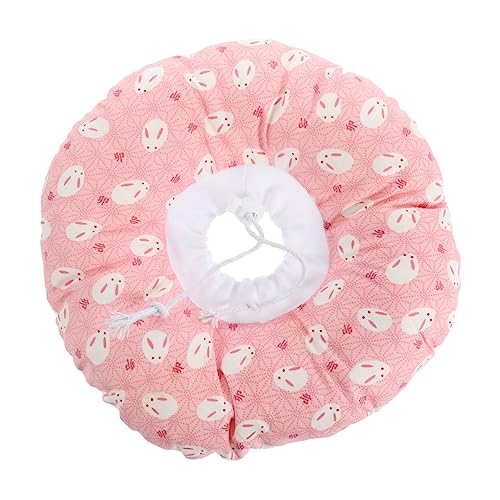 TOYANDONA Haustierkopfbissabdeckung Erholung Schutz für Haustiere Genesungshalsband für Katzen hundekragen hundehalstuch Katzenhalsband Halsring für Haustiere PP Baumwolle Rosa von TOYANDONA