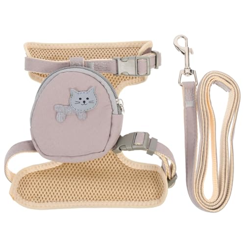 TOYANDONA Haustierleine Hunderucksackleine Katzenwestenleine Katzenwestengurt Outdoor Katzenleine Geschirr Traktionsleine Katzenleine Verstellbare Katzenleine Outdoor Leine von TOYANDONA