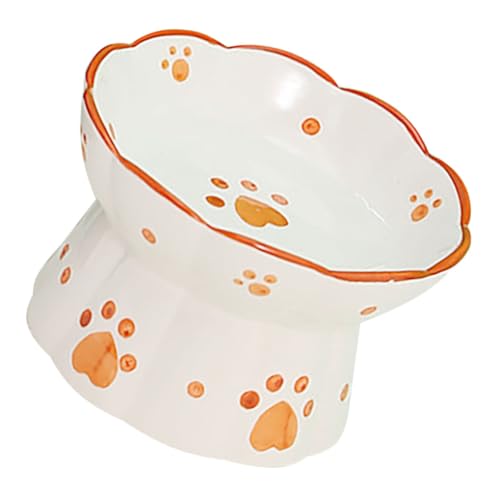 TOYANDONA Erhöhter Keramik-futternapf Für Katzen Und Hunde Anti-überschüttung Design Einfache Reinigung Ergonomisch Für Gesunde Fütterung Für Feucht- Und Trockenfutter von TOYANDONA