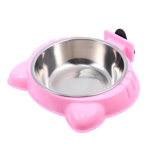 TOYANDONA Haustiernapf edelstahlschüsseln edelstahlschalen hundekot Trinknapf futtercontainer katzenfutter Hundenapf Cartoon Pet Bowl Heimtierversorgung Heimtierbedarf Kunststoff Rosa von TOYANDONA
