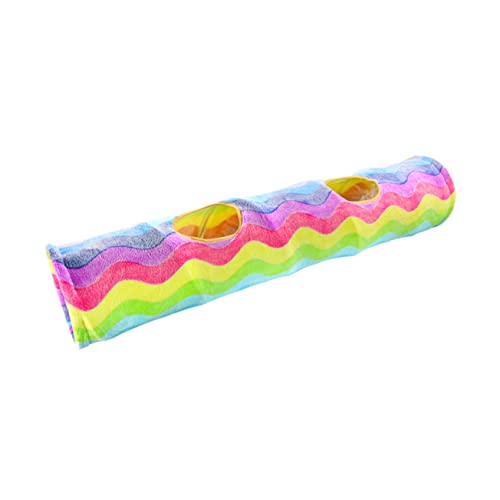 TOYANDONA Faltbarer Katzentunnel Mit Geräuschpapier Interaktives Spielzeug Für Katzen Und Kätzchen Platzsparend Regenbogenfarben Langlebig Und Kratzfest Für Stundenlangen Spielspaß von TOYANDONA