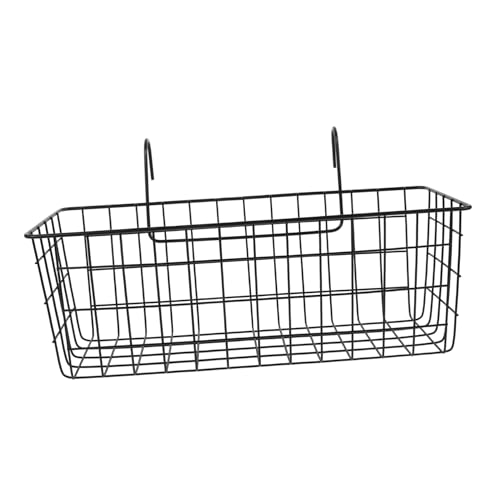 TOYANDONA Heufütterung Versteck für Meerschweinchen Häschen-Heu-Futterspender Stroh Körbe Loch Hasen heuraufe Kaninchenkäfig-Futterspender aus Metall Gestell Kaninchenversorgung Eisen Black von TOYANDONA