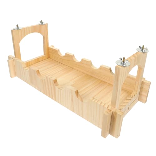 TOYANDONA Hölzerne Haustierbrücke für Meerschweinchen und Chinchillas Stabile und Langlebige Hängematte für Kleine Versteck und Lebensraum für Hamster von TOYANDONA