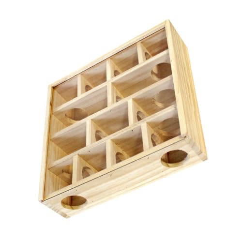 TOYANDONA Hölzernes Hamster Labyrinth Interessantes Maze für Chinchillas und Zwerghamster Sicheres Langlebiges Naturholz Fördert Bewegung und Spaß für Haustiere von TOYANDONA