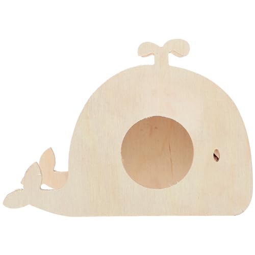 TOYANDONA Hölzernes Hamsterhaus Dekoratives Versteck Für Chinchillas Und Hamster Kleine Haustierunterkunft Mit Brücke Und Kletterleiter Für Käfiggestaltung Naturholz von TOYANDONA