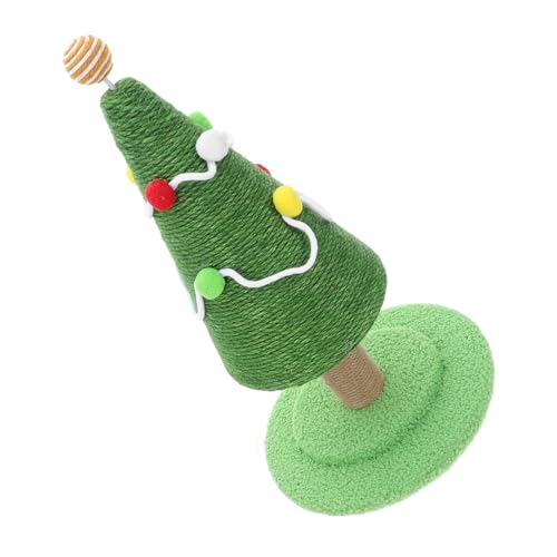 TOYANDONA Hoher Sisal Kratzpfosten für Katzen und Sicher Fördert Aktivität und Spiel für Katzen und Kätzchen Festliches Design für Weihnachtszeit von TOYANDONA
