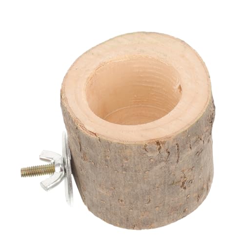 TOYANDONA Holz Futternapf zum Aufhängen für Chinchillas und Kleintiere Glatte Oberfläche Langlebige Futter und Wasserschale Sicher und Leicht zu Reinigen Geeignet für Hamster Kaninchen und von TOYANDONA
