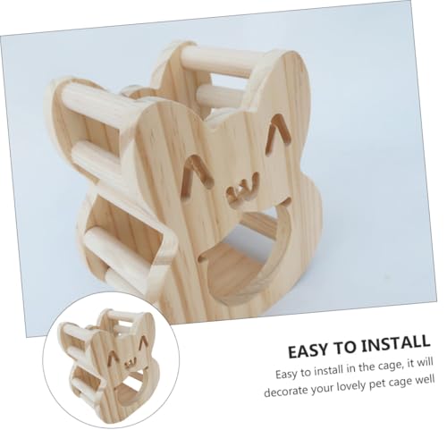 TOYANDONA Holz Futterspender für Kaninchen und Kleintiere Hängende Heuraufe mit Cartoon Design Schützt Futter vor Verunreinigung Robustes Material Hält Gras Sauber und Frisch im Käfig TOYANDONA Holz Futterspender für Kaninchen und Kleintiere Hängende Heuraufe mit Cartoon Design Schützt Futter vor Verunreinigung Robustes Material Hält Gras Sauber und Frisch im Käfig von TOYANDONA