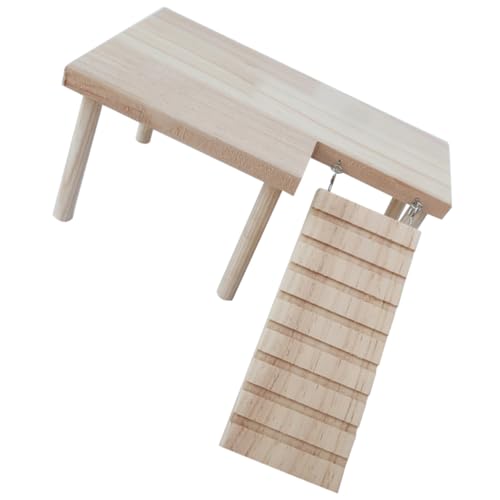TOYANDONA Holz Hamster Plattform mit Leiter Sicheres Klettern für Kleintiere für Hamster Meerschweinchen und Vögel Fördert Spiel und Bewegung TOYANDONA Holz Hamster Plattform mit Leiter Sicheres Klettern für Kleintiere für Hamster Meerschweinchen und Vögel Fördert Spiel und Bewegung von TOYANDONA