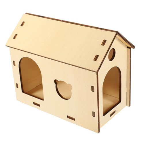 TOYANDONA Holz Hamster Versteck Haus DIY zum Zusammenbauen Kleines Robustes Nagerhaus aus Beißfestem Holz Sicherer Rückzugsort und Spielplatz für Hamster und Kleine Nagetiere Haustier TOYANDONA Holz Hamster Versteck Haus DIY zum Zusammenbauen Kleines Robustes Nagerhaus aus Beißfestem Holz Sicherer Rückzugsort und Spielplatz für Hamster und Kleine Nagetiere Haustier von TOYANDONA