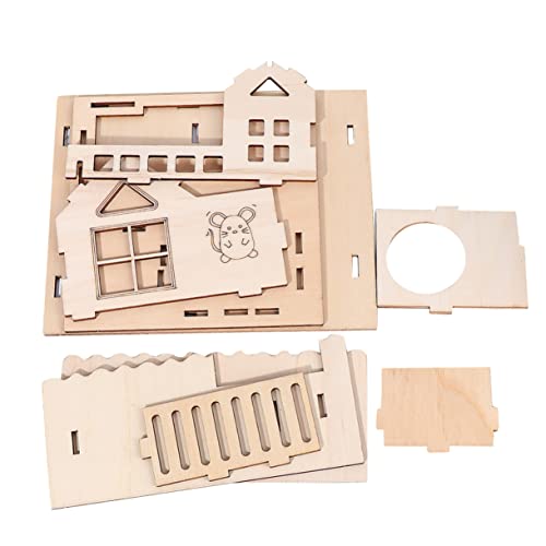 TOYANDONA Holz Hamsterhaus aus Naturholz Doppelstöckige Villa für Hamster mit Leiter und DIY Paddleboard Gemütliches und Sicheres Haustierhaus für Kleintiere für Hamster und Meerschweinchen TOYANDONA Holz Hamsterhaus aus Naturholz Doppelstöckige Villa für Hamster mit Leiter und DIY Paddleboard Gemütliches und Sicheres Haustierhaus für Kleintiere für Hamster und Meerschweinchen von TOYANDONA