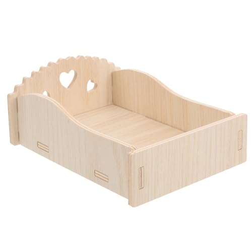 TOYANDONA Holz Haustierbett für Kleintiere für Hamster Meerschweinchen und Kleine Nager Langlebig Naturholz Sicherer Schlafplatz für Kleine Haustiere TOYANDONA Holz Haustierbett für Kleintiere für Hamster Meerschweinchen und Kleine Nager Langlebig Naturholz Sicherer Schlafplatz für Kleine Haustiere von TOYANDONA