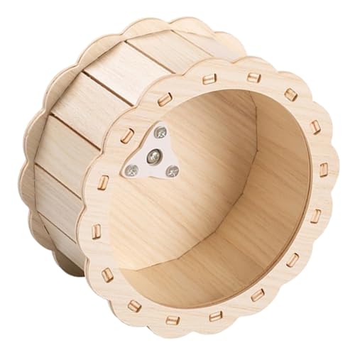 TOYANDONA Holz Laufrad Für Hamster Ruhiges Langlebiges Für Kleine Haustiere Wie Hamster Und Zwerghamster Nächtliches Training von TOYANDONA