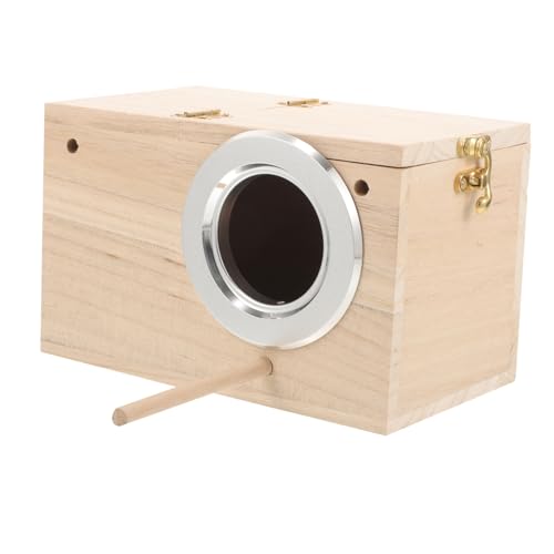 TOYANDONA Holz Nistkasten Vogelhaus für Wellensittiche Parakeet Brutbox Vogelzuchtbox mit Natürlichem Design für Papageien Kleine Vögel und Outdoor Nutzung von TOYANDONA
