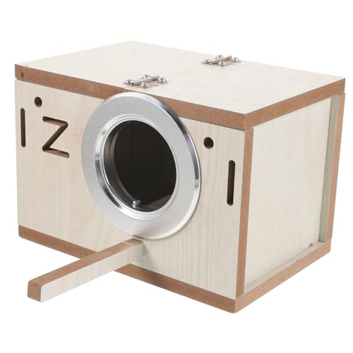 TOYANDONA Holz Nistkasten für Vögel Langlebiger Brutkasten aus Premium Holz Praktische Vogelbrutbox für Wellensittiche und Papageien Fördert Natürliche Brut und Nestverhalten als von TOYANDONA