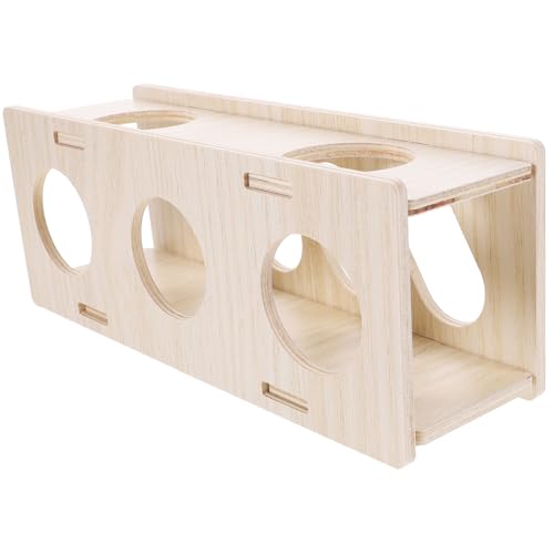 TOYANDONA Holz Tunnelspielzeug Für Hamster Und Meerschweinchen Verschleißfestes Versteck Hamstertunnel Kreative Röhren Für Nager Naturbelassenes Material von TOYANDONA