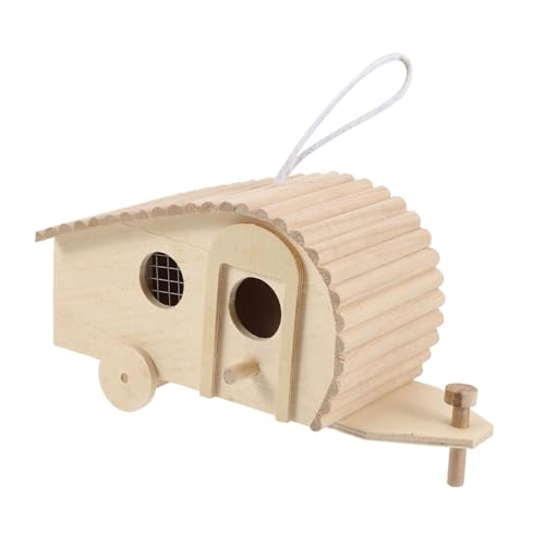 TOYANDONA Holz Vogelhaus Hängendes Nistkästchen für Kleine aus Natürlichem Holz für Garten und Gemütlicher Rückzugsort für Singvögel TOYANDONA Holz Vogelhaus Hängendes Nistkästchen für Kleine aus Natürlichem Holz für Garten und Gemütlicher Rückzugsort für Singvögel von TOYANDONA