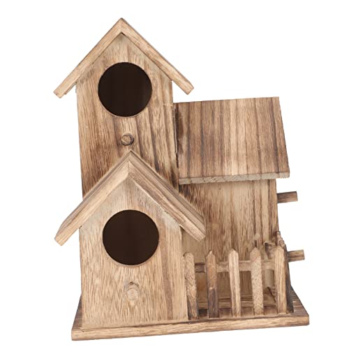 TOYANDONA Holz Vogelhaus Nistkasten für Sittiche und Kleine Vögel Kreatives Garten Nest mit Robustem Design für Aufzucht und Natürliche Umgebung TOYANDONA Holz Vogelhaus Nistkasten für Sittiche und Kleine Vögel Kreatives Garten Nest mit Robustem Design für Aufzucht und Natürliche Umgebung von TOYANDONA