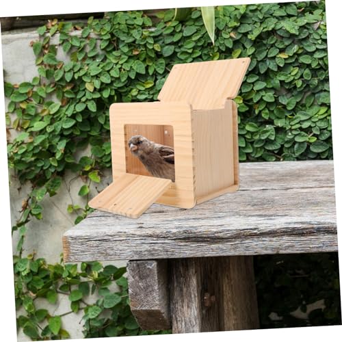 TOYANDONA Holz Vogelhaus für Garten Aufhängbares Nistkästchen für Cockatiels Kleine Sicheres und Leichtes Design für Außenbereich für Terrasse Garten Naturmaterialien Ziehen TOYANDONA Holz Vogelhaus für Garten Aufhängbares Nistkästchen für Cockatiels Kleine Sicheres und Leichtes Design für Außenbereich für Terrasse Garten Naturmaterialien Ziehen von TOYANDONA