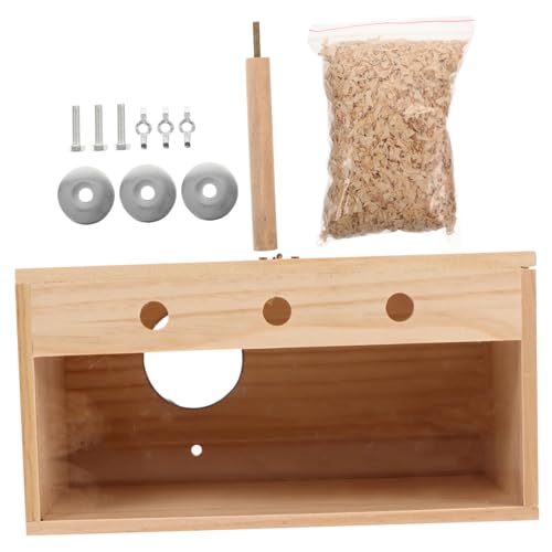 TOYANDONA Holz Vogelhaus für Wellensittiche Transparente Brutbox für Papageien und Nymphensittiche für Zucht und Haltung für Garten Sicheres Material Fördert TOYANDONA Holz Vogelhaus für Wellensittiche Transparente Brutbox für Papageien und Nymphensittiche für Zucht und Haltung für Garten Sicheres Material Fördert von TOYANDONA