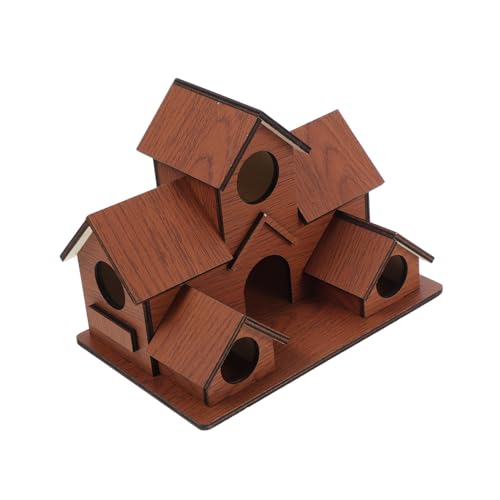 TOYANDONA Holz Vogelhaus mit Löchern Wetterfestes Garten Nistkasten Dekoratives Outdoor Vogelhäuschen Robuste Konstruktion Einfache für Vogelbeobachtung im Garten TOYANDONA Holz Vogelhaus mit Löchern Wetterfestes Garten Nistkasten Dekoratives Outdoor Vogelhäuschen Robuste Konstruktion Einfache für Vogelbeobachtung im Garten von TOYANDONA