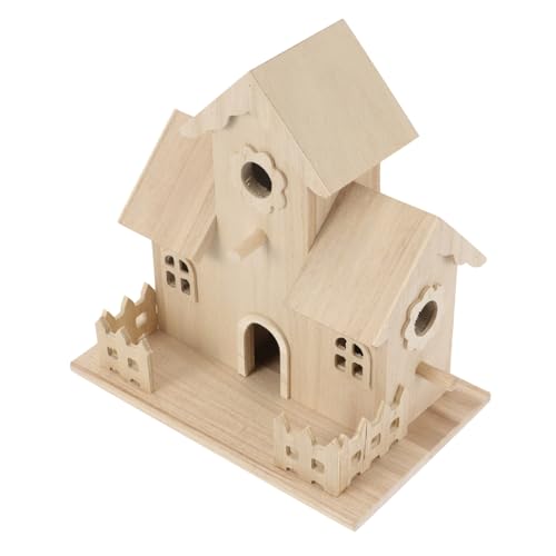 TOYANDONA Holz vogelhaus zum Aufhängen Naturbelassener Nistkasten für Vögel und Kleine Haustiere Handgefertigte Holz Nest Box als Gartendekoration und Wohnraumornament Geeignet für Innen TOYANDONA Holz vogelhaus zum Aufhängen Naturbelassener Nistkasten für Vögel und Kleine Haustiere Handgefertigte Holz Nest Box als Gartendekoration und Wohnraumornament Geeignet für Innen von TOYANDONA