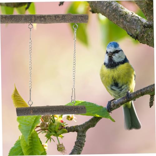 TOYANDONA Holz vogelschaukel Vogelkäfig Zubehör Parakeet Kletterspielzeug Papageien Sitzstange Stressabbauend Natürliche Holzplattform für Wellensittiche Kleine Vögel TOYANDONA Holz vogelschaukel Vogelkäfig Zubehör Parakeet Kletterspielzeug Papageien Sitzstange Stressabbauend Natürliche Holzplattform für Wellensittiche Kleine Vögel von TOYANDONA