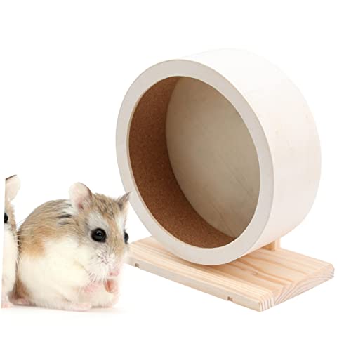 TOYANDONA Holzlaufplatte Mittelgroßes Kleintier Trainingsrad Geräuschloses Hamsterlaufrad Für Hamster Igel Und Kleine Haustiere Zur Gesunden Bewegung von TOYANDONA