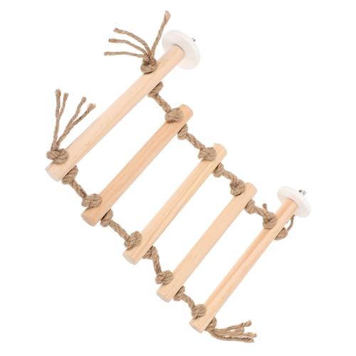 TOYANDONA Holzleiter Papagei Kauspielzeug Mehrschichtige Kletterleiter Vogelspielzeug für Wellensittiche Trainingsleiter Natürliches Holzspielzeug für Papageien Kleintiere TOYANDONA Holzleiter Papagei Kauspielzeug Mehrschichtige Kletterleiter Vogelspielzeug für Wellensittiche Trainingsleiter Natürliches Holzspielzeug für Papageien Kleintiere von TOYANDONA